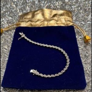 1/2 carat new! real earth mined diamond bracelet